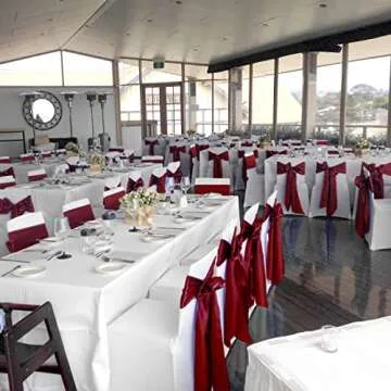 Elegant Burgundy Satin Chair Sashes for All Events