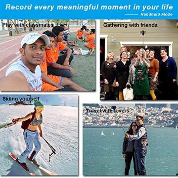 APEXEL 2-in-1 Selfie Stick Tripod with Remote