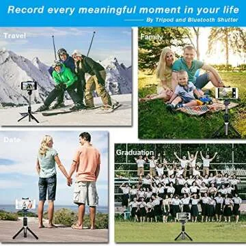 APEXEL 2-in-1 Selfie Stick Tripod with Remote