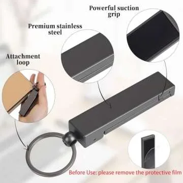 BULFULL Purse Hook for Table, Instant Bag Purse Hook Hanger Holder for Table Desk Folding Handbag Table Hook Hanger for Women Mobile Phone Stand Holder (Black)