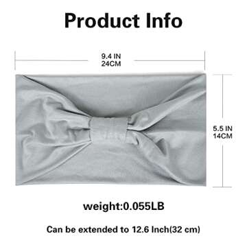 GILI 6 Pack Wide Headbands for Women Non Slip Soft Elastic Hair Bands Yoga Running Sports Workout Gy...