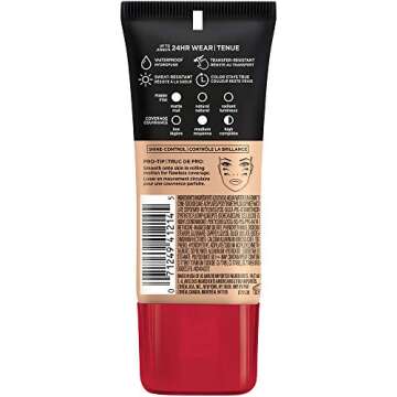 L'Oreal Paris Cosmetics Makeup Infallible Pro-Matte Liquid Longwear Foundation, Light Beige, 1 fl oz