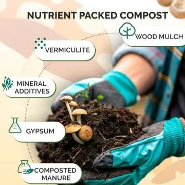 MycoHaus Compost for Mushroom Growing | Sterilized Substrate for Mushrooms | Mushroom Soil Organic | Home Cultivation Supplies | 10 Pound (1 Pack)