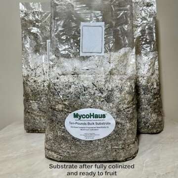 MycoHaus Compost for Mushroom Growing | Sterilized Substrate for Mushrooms | Mushroom Soil Organic | Home Cultivation Supplies | 10 Pound (1 Pack)