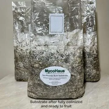 MycoHaus Compost for Mushroom Growing | Sterilized Substrate for Mushrooms | Mushroom Soil Organic | Home Cultivation Supplies | 10 Pound (1 Pack)