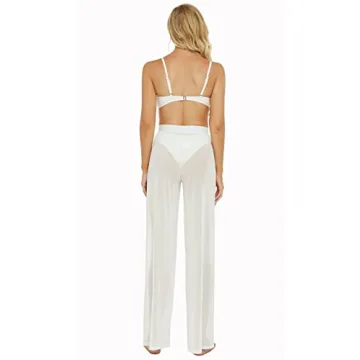 Awoscut Women’s Sheer Mesh Pants for Beach & Party