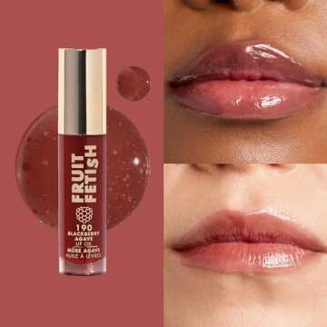Milani Fruit Fetish Lip Oil with Vitamin E for Instant Hydration, Fruit Extract Infused Lip Treatmen...