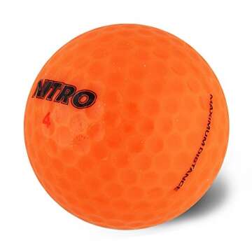 Nitro NMD12OBXC Maximum Distance Golf Ball (12-Pack), Orange