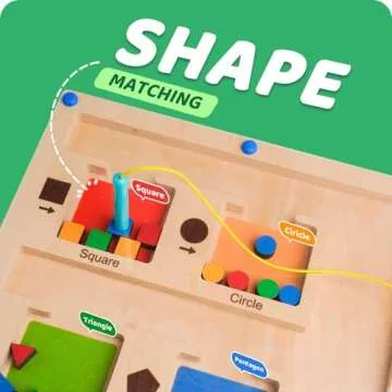 LiKee Strong Magnetic Maze, Montessori Toys for 1 2 3 Years Old Boy Girl, Wodden Puzzle Develop Fine...
