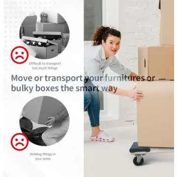 MaxWorks 50857 1320 lbs. Capacity 18 in. x 30 in. Hardwood Furniture Moving Dolly KD Version, Two Pack