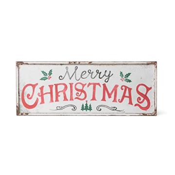 Park Hill Merry Christmas Iron Plaque for Festive Decor