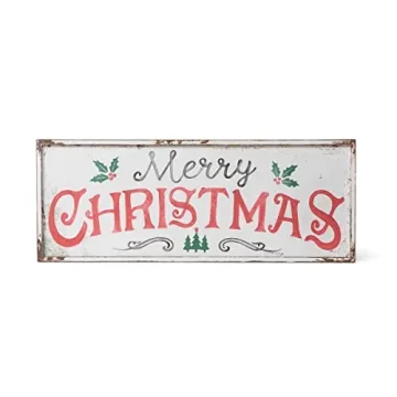Park Hill Merry Christmas Iron Plaque for Festive Decor