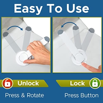 Wappa Baby Toilet Lock 2-Pack Easy Install Safety Device
