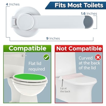 Wappa Baby Toilet Lock 2-Pack Easy Install Safety Device