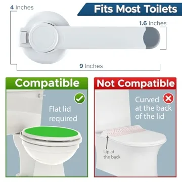 Wappa Baby Toilet Lock 2-Pack Easy Install Safety Device