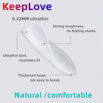 KeepLove 900pcs Short Almond Nail Tips for Nail Art