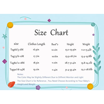 Feidoog Baby Romper Set for Boys and Girls, 3-18M