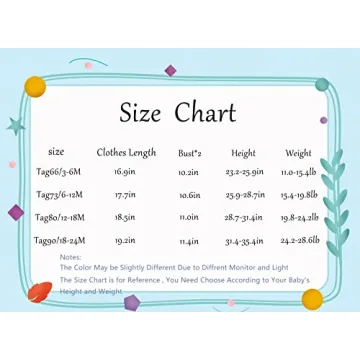 Feidoog Baby Romper Set for Boys and Girls, 3-18M