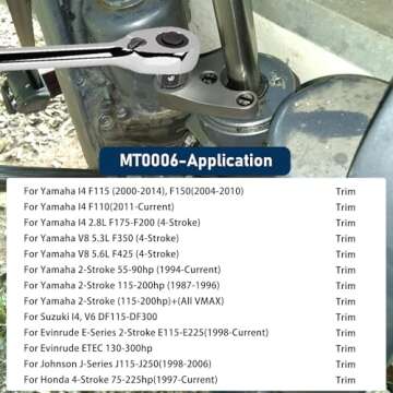 3 Pcs Outboard Trim Tilt Pin Wrench Tools Set MT0004-38mm & MT0006-32mm & MT0009-35mm with Removable Pins For Yamaha, for Suzuki, for Johnson, for Evinrude Outboard (Set of 3)