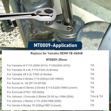 3 Pcs Outboard Trim Tilt Pin Wrench Tools Set MT0004-38mm & MT0006-32mm & MT0009-35mm with Removable Pins For Yamaha, for Suzuki, for Johnson, for Evinrude Outboard (Set of 3)