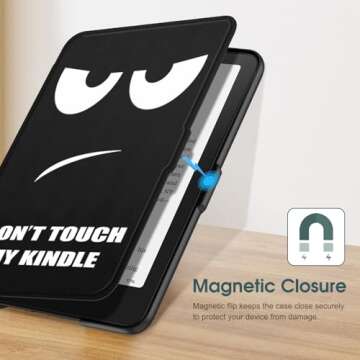 Fintie Case for 7" All-New Kindle Paperwhite (12th Generation, 2024) and Kindle Colorsoft Signature Edition - Slim Lightweight Shell PU Leather Protective Cover with Auto Sleep/Wake, Don't Touch