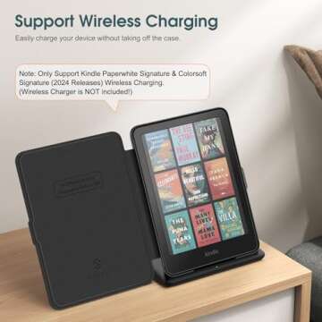 Fintie Case for 7" All-New Kindle Paperwhite (12th Generation, 2024) and Kindle Colorsoft Signature Edition - Slim Lightweight Shell PU Leather Protective Cover with Auto Sleep/Wake, Don't Touch