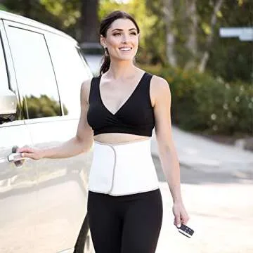 Belly Bandit Viscose From Bamboo Belly Wrap - Our Softest Postpartum Belly Wrap Covered in Bamboo Viscose for Comfy & Gentle Coverage on C-Section, Natural, Small