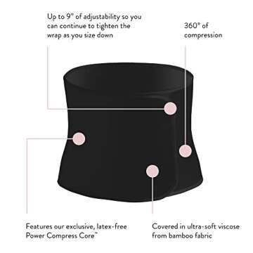 Belly Bandit Viscose From Bamboo Belly Wrap - Our Softest Postpartum Belly Wrap Covered in Bamboo Viscose for Comfy & Gentle Coverage on C-Section, Natural, Small