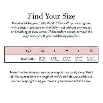 Belly Bandit Viscose From Bamboo Belly Wrap - Our Softest Postpartum Belly Wrap Covered in Bamboo Viscose for Comfy & Gentle Coverage on C-Section, Natural, Small