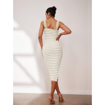 Stylish MEROKEETY Bodycon Midi Dress for Women