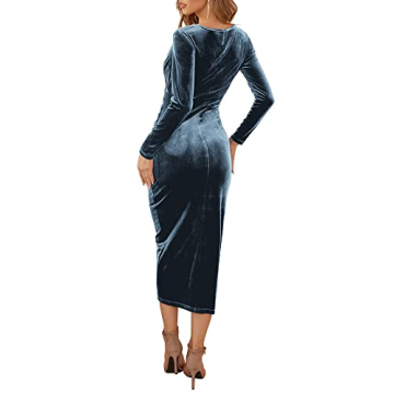 Elegant Velvet Wrap Dress for Parties and Events