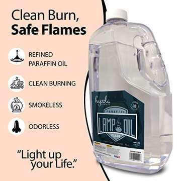 Hyoola Clean Burning Lamp Oil for Indoor & Outdoor Use