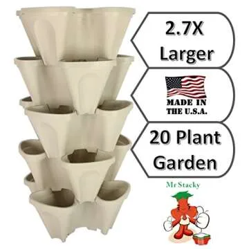 Mr. Stacky 5 Tiered Vertical Gardening Planter for Small Spaces