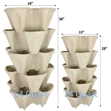 Mr. Stacky 5 Tiered Vertical Gardening Planter, Indoor & Outdoor