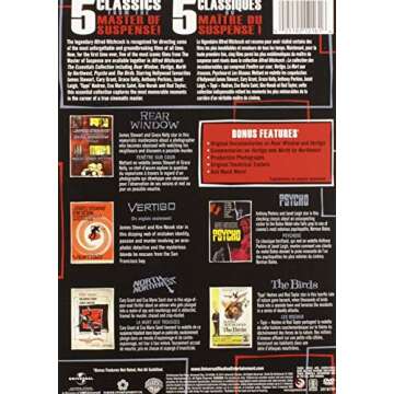 Alfred Hitchcock: Essentials Collection (Rear Window / Vertigo / North By Northwest / Psycho / The B...