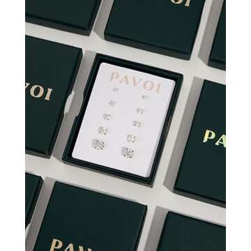 PAVOI Lightweight Two-Tone Beaded Huggie Earrings