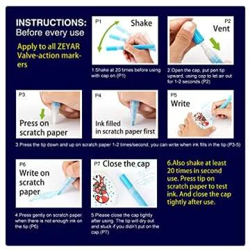 ZEYAR Acrylic Paint Pens Set of 7 for Crafting