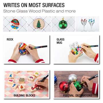 ZEYAR Acrylic Paint Pens Set of 7 for Crafting