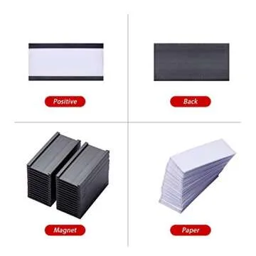 Eeoyu Magnetic Label Holders - Set of 50 for Easy Organization