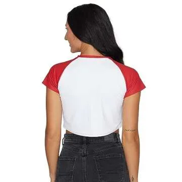 Lojobands Women's Tailgate Outfit College Game Day Team Tee T-Shirt Crop Top (Large, Tampa Spartans)