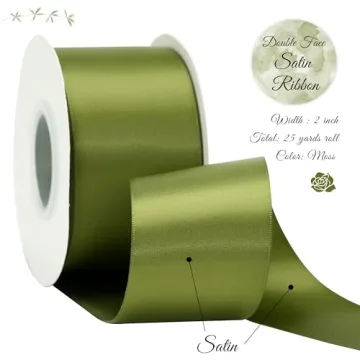 DINDOSAL Green Satin Ribbon for Gift Wrapping and Crafts