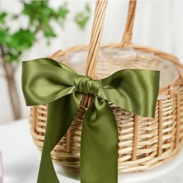 DINDOSAL Green Satin Ribbon for Gift Wrapping and Crafts