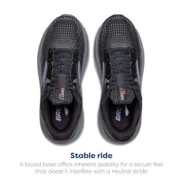 Brooks Women’s Ghost Max 2 Neutral Running & Walking Shoe - Ebony/Sweet Lavender/Alloy - 11 Wide