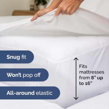 Queen 6 Piece Sheet Set - Breathable & Cooling Sheets - Hotel Luxury Bed Sheets - 1 Flat Sheet, 1 Fitted Sheet & 4 Pillowcases - Deep Pocket - Easy Fit, Soft & Wrinkle Free - Queen White Sheets