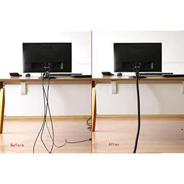 Alex Tech 25ft Cord Protector Wire Loom for Cable Management