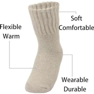 Weweya Women's Thick Thermal Boot Socks for Winter