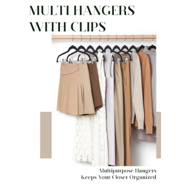 Cozymood Velvet Skirt Hangers Set of 24 Space Saving Clips