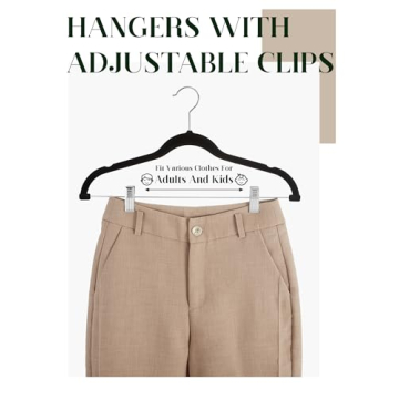 Cozymood Velvet Skirt Hangers Set of 24 Space Saving Clips