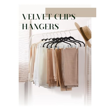 Cozymood Velvet Skirt Hangers Set of 24 Space Saving Clips