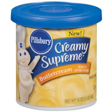 Pillsbury Creamy Supreme Buttercream Flavor Frosting, 16-Ounce (Pack of 6)